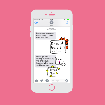 Hi, Mom! iMessage stickers